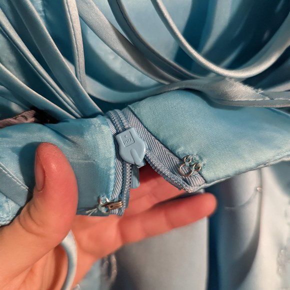 Blue and white prom dress - Picture 5 of 12